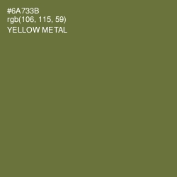 #6A733B - Yellow Metal Color Image